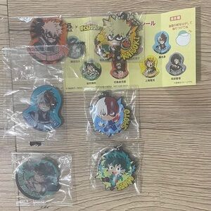My Hero Academia Japan Gacha Hard Sticker and Keychain Limited Edition